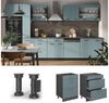 Küchenunterschrank R-Line Blau-Grau 60 cm mit Schubladen, ohne Arbeitsplatte Vicco Bild 2