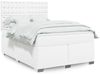 vidaXL Boxspringbett mit Matratze Weiß 160x200 cm Kunstleder 3293029 Bild 1