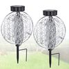 Solarleuchte Garten 2er Set Scheibe 20cm Solarlampe Außen Außenleuchte Solar Bild 2