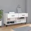 vidaXL Schuhschrank Hochglanz-Weiß 102x35x55 cm Holzwerkstoff 812831 Bild 3