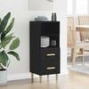 vidaXL Sideboard Schwarz Eichen-Optik 34 x 34,5 x 90 cm Holzwerkstoff 880945 Bild 4