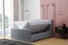 Boxspringbett Schlafzimmerbett MONTY 140x220cm in Stoff Monolith Graphit Bild 2