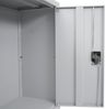 Aktenschrank HWC-O50, Büroschrank Stahlschrank mit Rollen, 2 Türen abschließbar, Stahl 98x80x40cm ~ hellgrau Bild 5