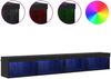 vidaXL TV-Schrankset 2 pcs Schwarz Eichen-Optik 100 x 30 x 30 cm 882970 Bild 4