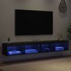vidaXL TV-Schrankset 2 pcs Schwarz Eichen-Optik 100 x 30 x 30 cm 882970 Bild 5