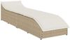 vidaXL Klappliege mit Auflage und Stauraum Beige Poly-Rattan 4104224 Bild 4