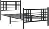 vidaXL Bettgestell mit Kopf- und Fußteil Metall Schwarz 90x190 cm 376334 Bild 3