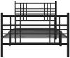 vidaXL Bettgestell mit Kopf- und Fußteil Metall Schwarz 90x190 cm 376334 Bild 4