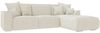 99rooms Gusto Ecksofa Cordstoff POSO Creme Rechts mit Schlaffunktion Bild 2