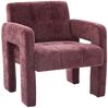 KLAM HOME Sessel Moderner minimalistischer Sessel mit Polster (Bequemer Chenille Sessel mit Armlehnen), Skandinavischer Wohnzimmer Sessel für Entspannung und Komfort Bild 2