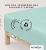 Schlafgut 'PURE BOXSPRING' Spannbettlaken, Jersey-Elasthan, Gummizug: rundum, (1 Stück), Bio-Baumwolle, für Matratzen bis 40 cm Höhe, Petrol Light, XL 180x200 cm - 200x220 cm Bild 3