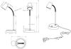 Flexible LED Schreibtischlampe 2er Set in Silber matt dimmbar Bild 5