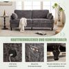 Sofa 175x83x78 cm, 2‑sitzig, Grau, Chenille, mit USB-Anschluss und stimmungsvollem LED-Licht Bild 5