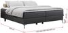 Boxspringbett - Doppelbett mit Multipocket-Matratze - LESS -200x200 - Dunkelgrau Kunstleder - H4 Bild 5