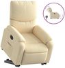 Relaxsessel, Fernsehsessel, Schlafsessel mit Aufstehhilfe Elektrisch Creme Stoff Bild 2
