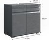 Vicco 'Freddy' Waschbeckenunterschrank, Spanplatte, 60 x 56 x 34 cm, Anthrazit Bild 3