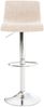 CLP 2er Set Barhocker Hover Stoff höhenverstellbar und drehbar,creme chrom Bild 4