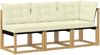 vidaXL Outdoor Mittel- und Ecksofa mit Kissen 3 Stück Weiß 901621 Bild 2