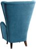 Hochlehnsessel Kailey Bezug Velourstoff Buche nussbaum dunkel / petrol 21202 Bild 5