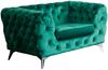 KAWOLA Sessel NARLA Chesterfield Loungesessel Velvet grün 71 x 87 x 120 cm Bild 3