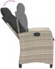 vidaXL 3-tlg. Garten-Essgruppe mit Kissen Hellgrau Poly Rattan 3212842 Bild 5