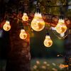 LED Solar Lichterkette, 10x Glühbirne, Erdspieß, L 380 cm Bild 4