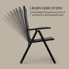 Estoril Gartenstuhl Polyrattan Aluminium 8-Stufen klappbar braun Braun Bild 5