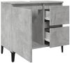 vidaXL Waschbeckenunterschrank Betongrau 65x33x60 cm Holzwerkstoff 857122 Bild 5