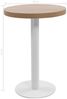 Bistrotisch FLORI rund Hellbraun/Weiß 60 cm MDF | Esstisch kleiner Tisch Cafe Gartentisch Balkontisch Outdoortisch Bild 5
