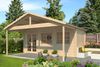 Gartenhaus Rolf 44 A + Vordach Grau Bild 1