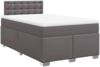 vidaXL Boxspringbett mit Matratze Grau 120x200 cm Kunstleder 3288418 Bild 3