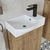 Roomart PUNTO Badmöbel Set– 2-teiliges Badezimmermöbel Set - Waschbecken mit Unterschrank - H 45 x B 24.5 x T 46.5 cm • Eiche Bild 5