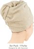 HAMMETEX Turban-Handtuch 2er Set Haarturban Damen, 100% Baumwolle, Flauschig & Schnelltrocknend, Frottier (Set, 2-St), Uni-Farben, weich Bild 3