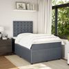 vidaXL Boxspringbett mit Matratze Dunkelgrau 120x190 cm Samt 3292299 Bild 3