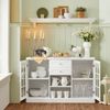 SoBuy FSB79-W Sideboard, MDF, Lackiert, Weiß, 120 x 78 x 39 cm Bild 2