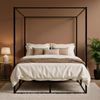 CLP Himmelbett Batoni Rahmen und Lattenrost aus Metall,140 x 200 cm Bild 3