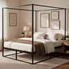 CLP Himmelbett Batoni Rahmen und Lattenrost aus Metall,140 x 200 cm Bild 1