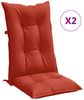 vidaXL Hochlehner-Auflagen 2 Stk. Melange Rot 120x50x7 cm Stoff 4002364 Bild 2