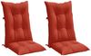 vidaXL Hochlehner-Auflagen 2 Stk. Melange Rot 120x50x7 cm Stoff 4002364 Bild 4