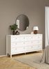Dmora Kommode Kovsova, Wohnzimmerbuffet, Wohnzimmer-Sideboard, Moderne Küchen-Speisekammer, 160x38 h80 cm, Weiß Bild 2