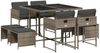 vidaXL 9-tlg. Garten-Essgruppe mit Kissen Grau Poly Rattan 3278083 Bild 2