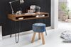 Wohnling Schreibtisch BAGLI braun 110 x 60 x 76 cm Massiv Holz Laptoptisch Sheesham Natur | Landhaus-Stil Arb Bild 5