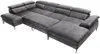 Vente-unique - SEPINA Sofa SamtStoff Grau - B 214 cm x H 75 cm x L 353 cm Bild 4