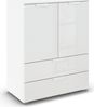rauch Aditio Box, Kommode, 2-türig, 2 Schubladen, mit Glasfront, mit Softclose-Funktion, Farbe Weiß, BxHxT 80x100x42cm Bild 3