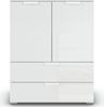 rauch Aditio Box, Kommode, 2-türig, 2 Schubladen, mit Glasfront, mit Softclose-Funktion, Farbe Weiß, BxHxT 80x100x42cm Bild 2