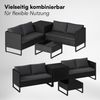 STEELSØN 'Alniyat' Polyrattan Gartenlounge 4-tlg. mit Tisch und Aufbewahrungsbox, schwarz/anthrazit, wetterfest, Outdoor Sitzgruppe für 4 Personen Bild 4