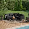STEELSØN 'Alniyat' Polyrattan Gartenlounge 4-tlg. mit Tisch und Aufbewahrungsbox, schwarz/anthrazit, wetterfest, Outdoor Sitzgruppe für 4 Personen Bild 2
