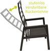 Garnitur MANCIANO 5-teilig, Aluminium dunkelgrau, mit Polstern grau, Tisch dunkelgrau Bild 4