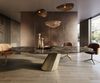 Esstisch Edge Oval 315x150 cm Keramik Emperador Extra Lucidato Dunkelbraun Parabel Metallic Gold Bild 2