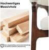 Odikalo Esszimmerstuhl Esszimmerstühle aus Massivholz mit Kissen und Rückenlehne (bequem und atmungsaktiv geeignet für Esszimmer Wohnzimmer Cafés moderner Stil Chenil Hellbeige) Bild 4